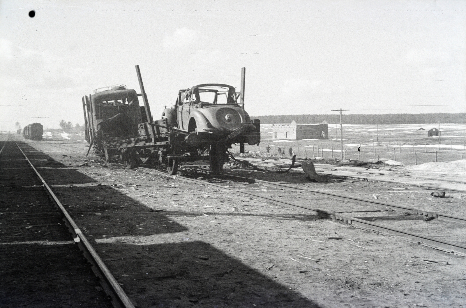 1942, Reményi József, járműroncs, Fortepan #258030