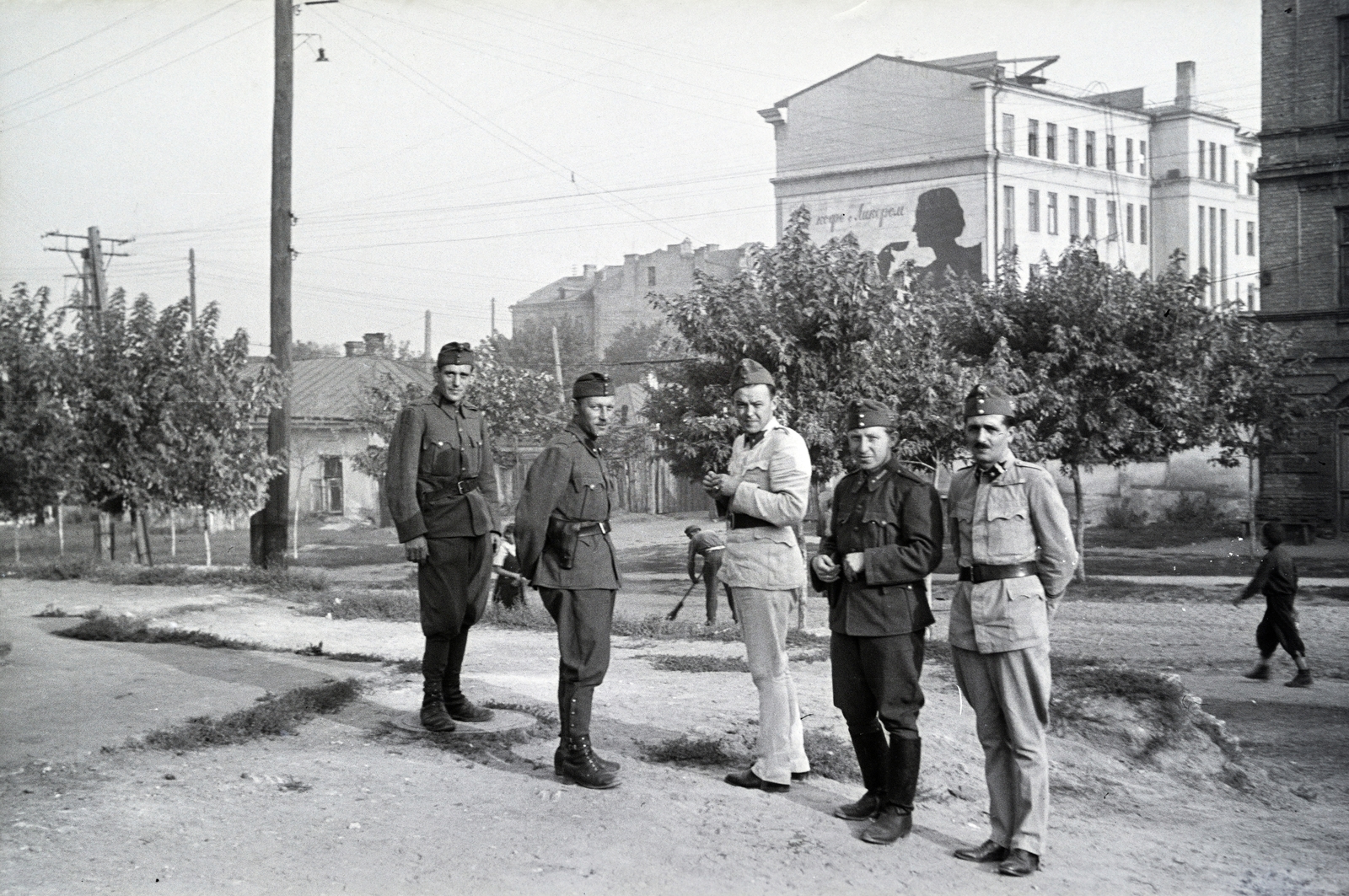 1942, Reményi József, katona, reklám, tűzfal, Fortepan #258046