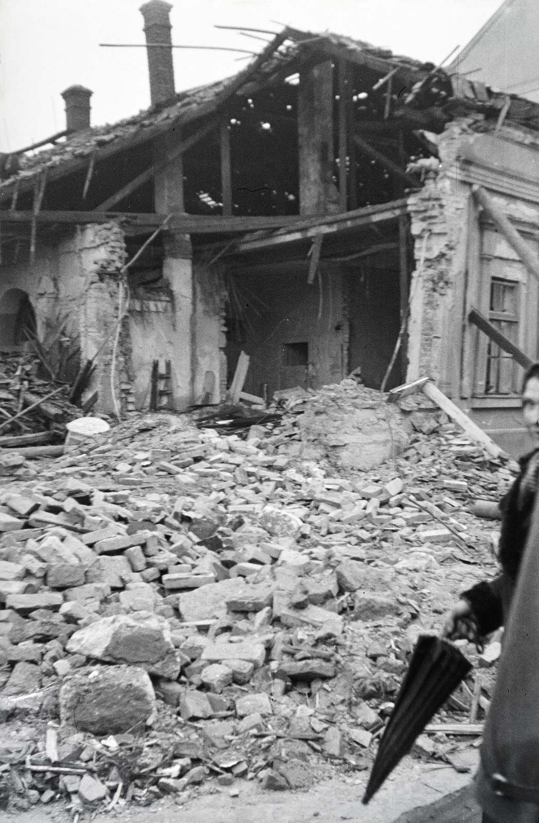 1944, Reményi József, épületkár, Fortepan #258094