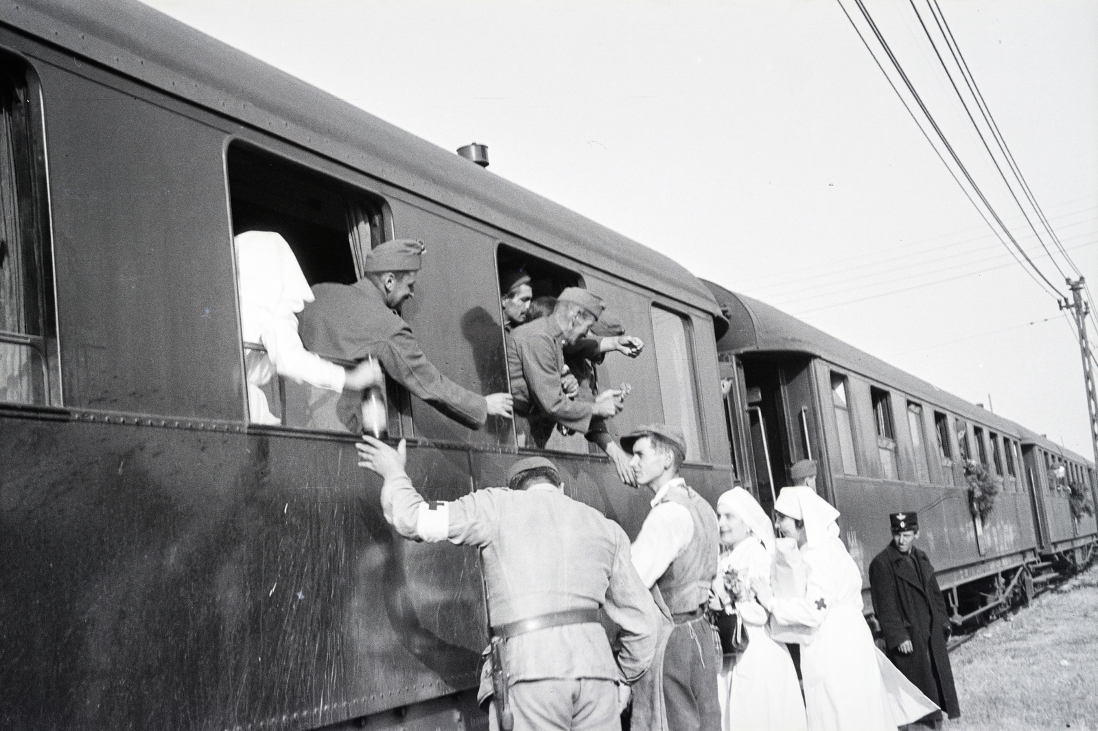 1942, Reményi József, kórházvonat, Fortepan #258152