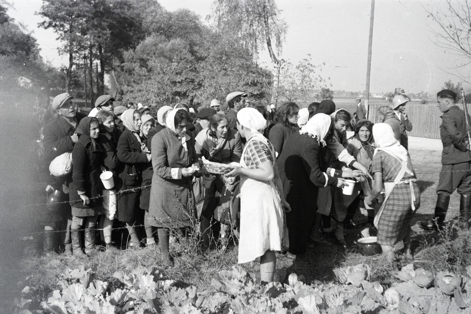 1942, Reményi József, food sharing, Fortepan #258193
