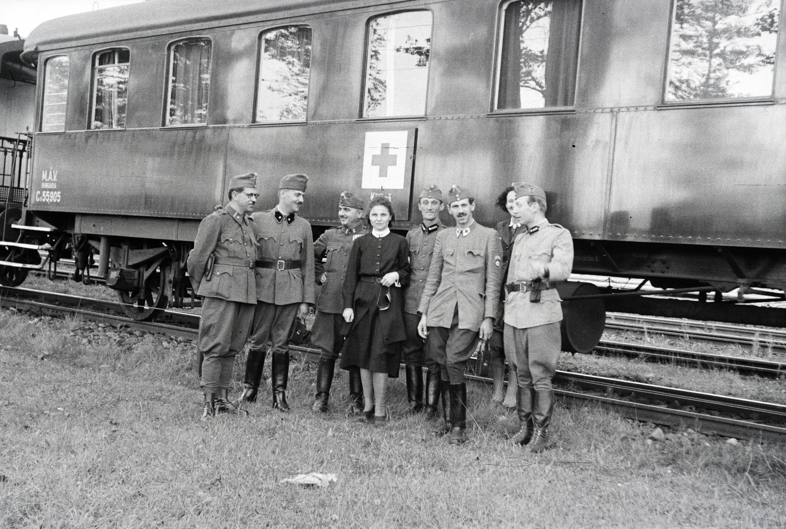 1942, Reményi József, hospital-train, Fortepan #258215