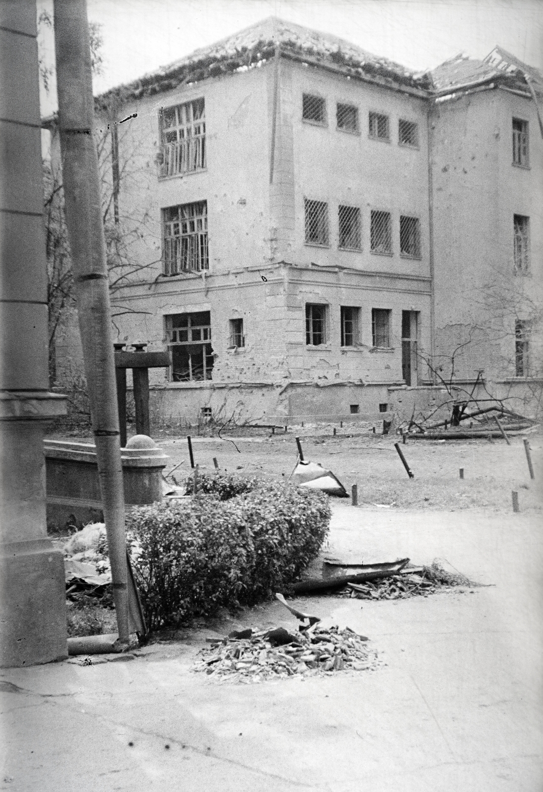 1941, Reményi József, war damage, damaged building, Fortepan #258269