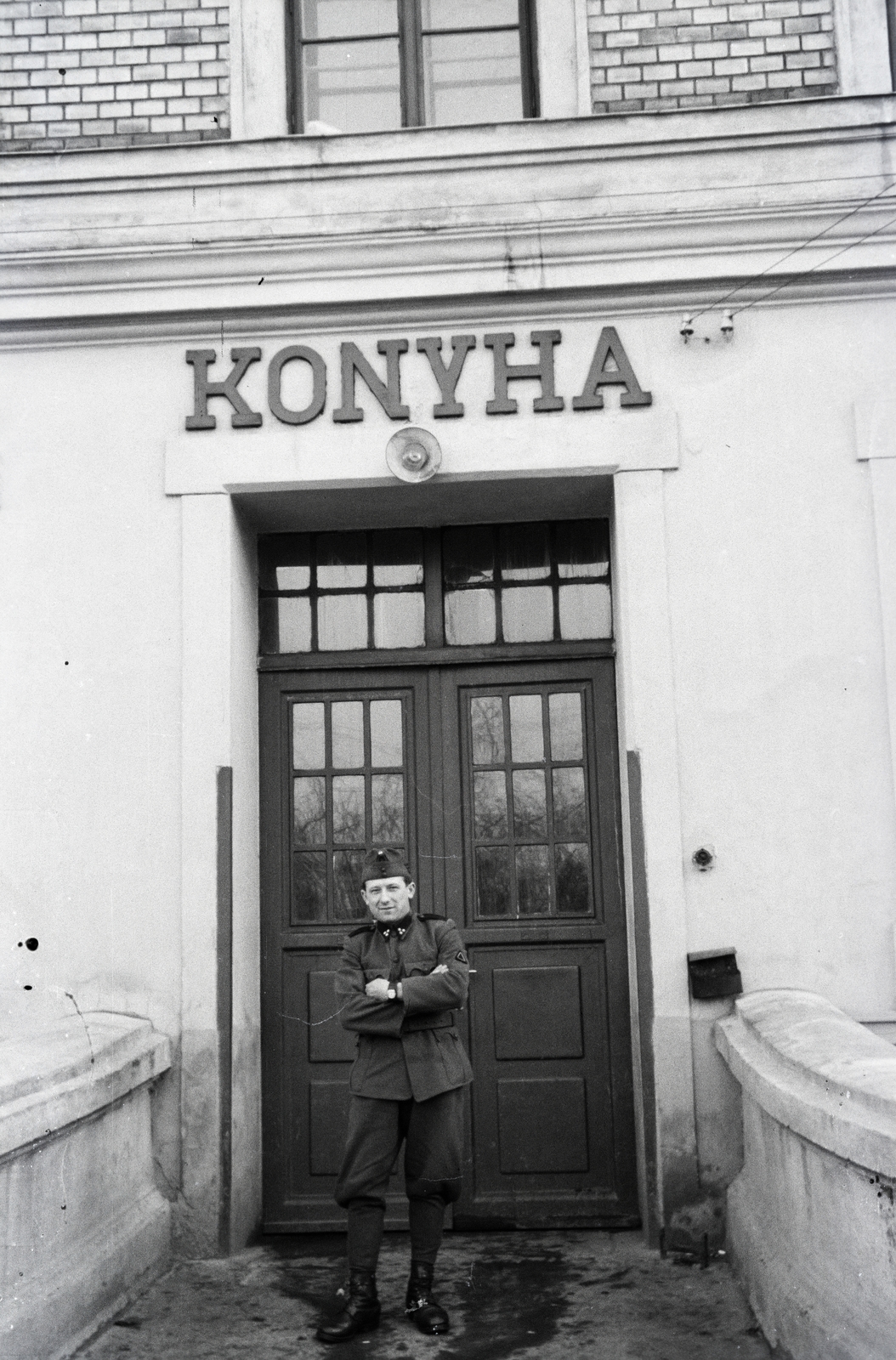 Magyarország, Sopron, 1944, Reményi József, kantin, konyha, magyar katona, Fortepan #258327