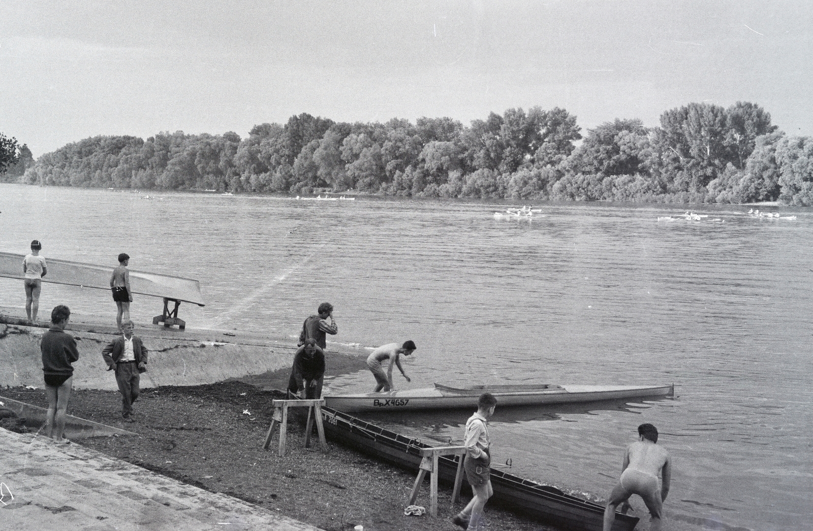 Hungary, Budapest III., Római part, Kossuth Lajos üdülőpart 111., Tungsram üdülőtelep., 1966, Reményi József, Budapest, Fortepan #258371