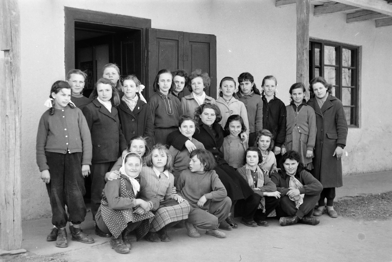 1960, Reményi József, girls, tableau, Fortepan #258495