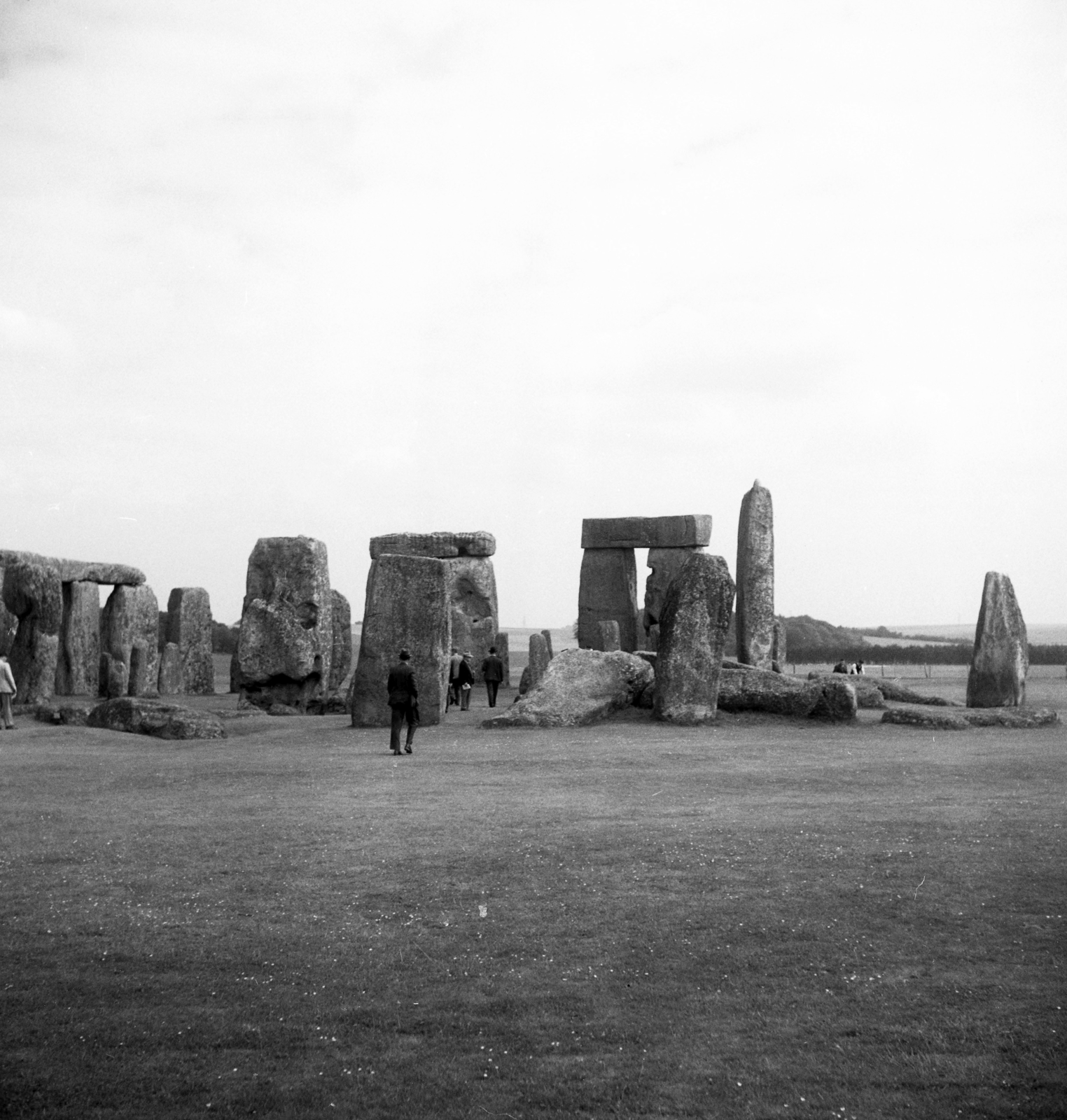 Egyesült Királyság, Wiltshire, Stonehenge., 1948, UWM Libraries, Robert Larimore Pendleton, kőkapu, csillagvizsgáló, világörökség, álló kő, Fortepan #258900