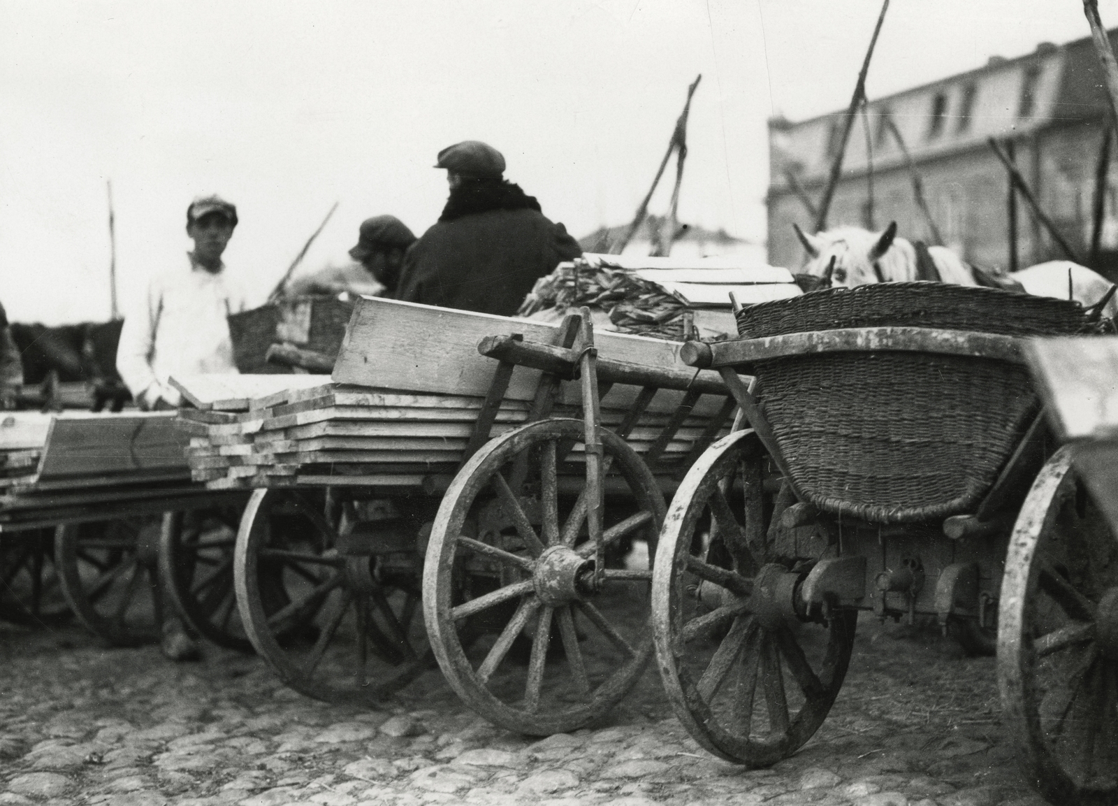 Belarus, a felvétel a havi, lengyel piac alkalmával készült., 1934, UWM Libraries, chariot, Fortepan #259063
