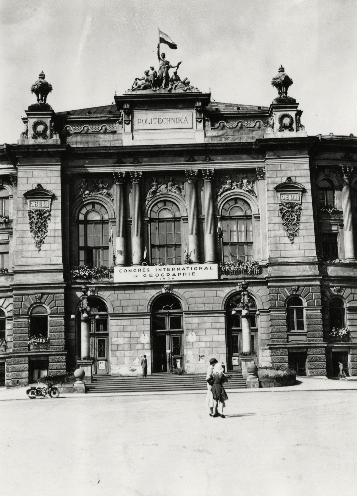 Poland, Warsaw, a Varsói Műszaki Egyetem főépülete., 1934, UWM Libraries, Fortepan #259070