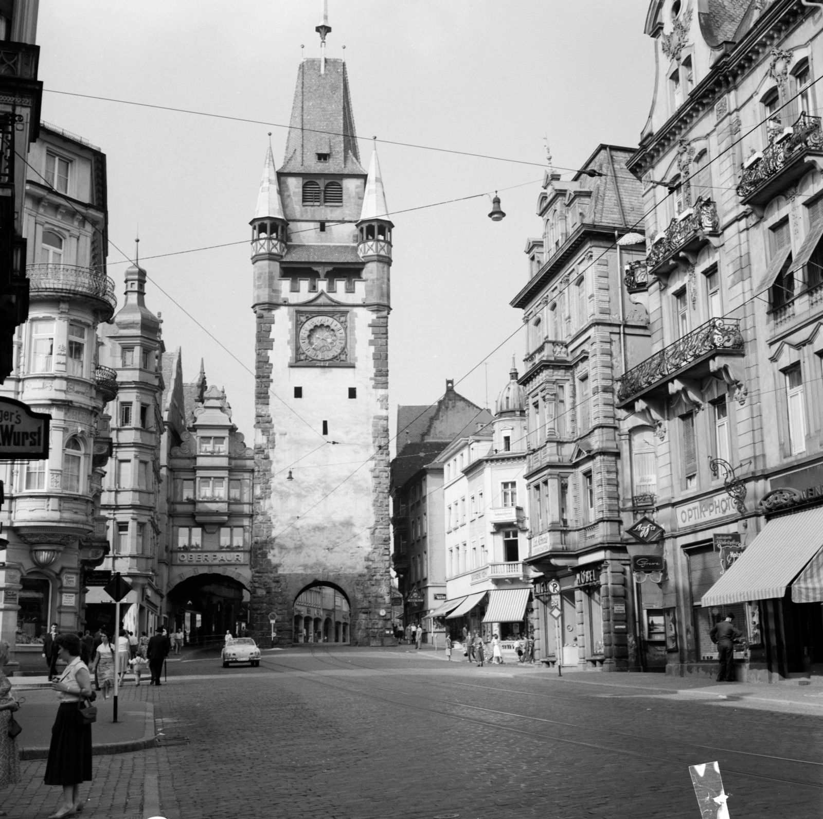 Germany, Márton-kapu (Martinstor)., 1958, UWM Libraries, FRG, photo aspect ratio: square, street view, Fortepan #259285