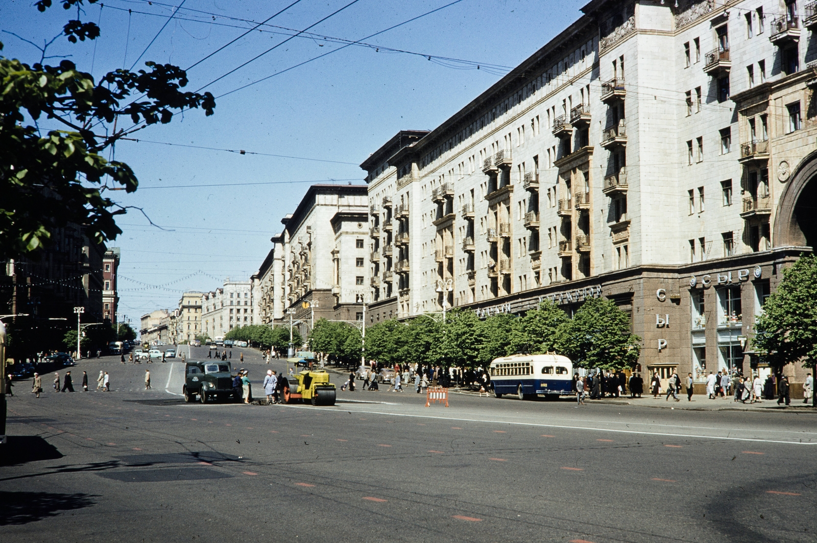 Russia, Moscow, Tverszkaja (ekkor Gorkij) utca., 1959, UWM Libraries, colorful, Fortepan #259735