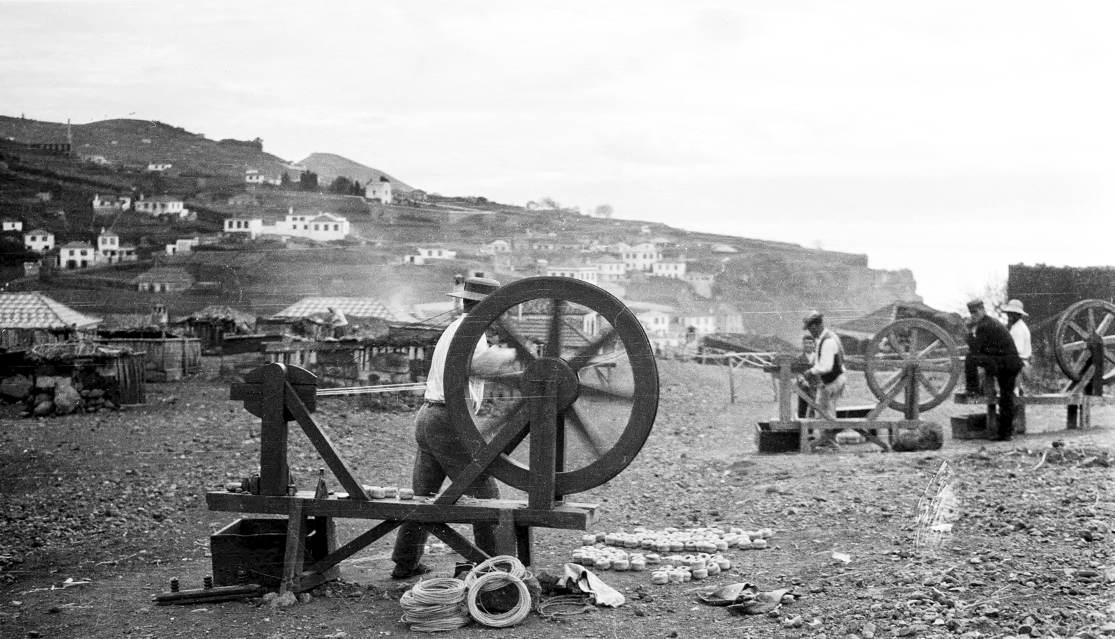 Portugal, 1924, UWM Libraries, rope-maker, Fortepan #260019