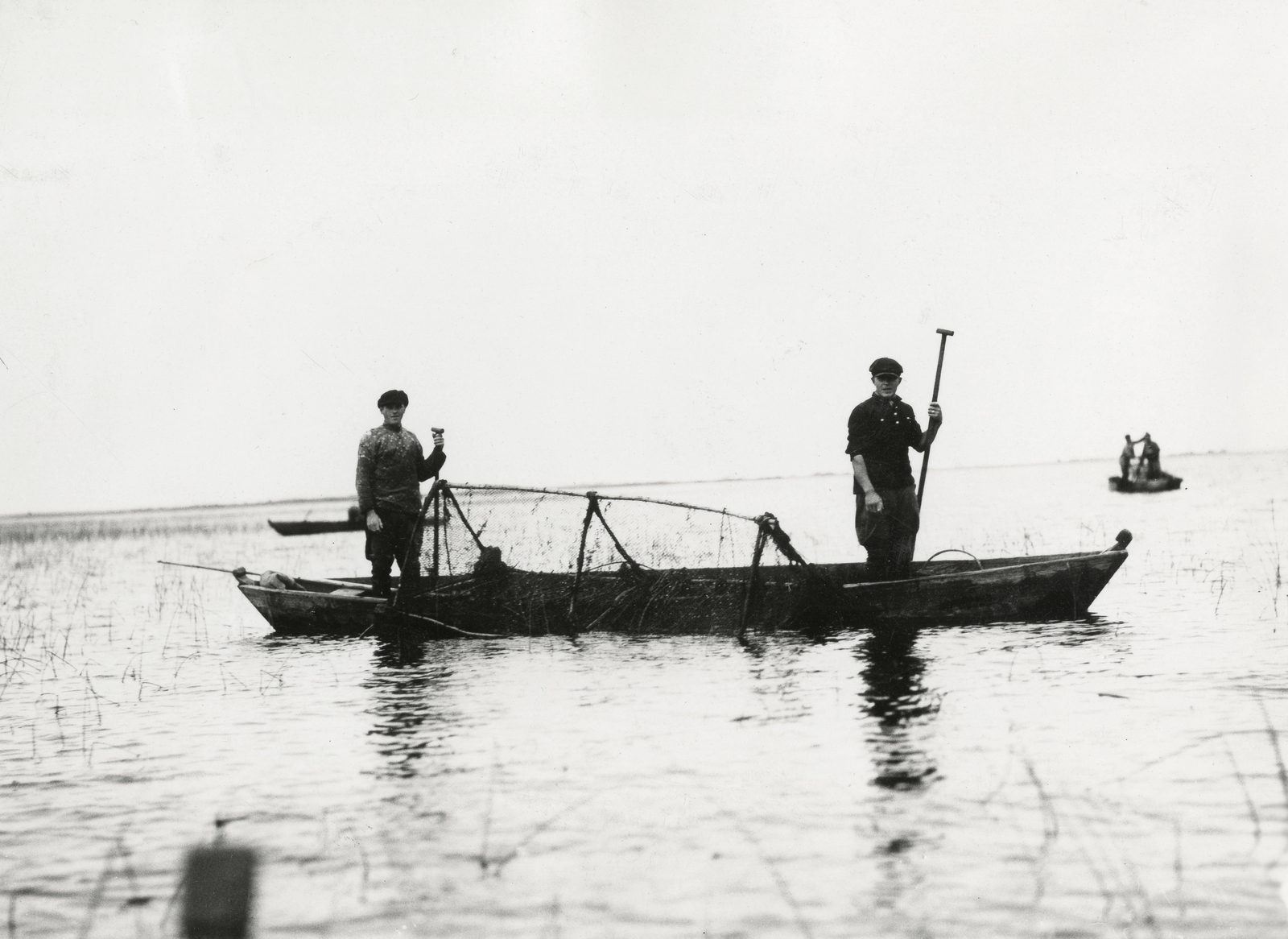 Poland, Spore-tó, rákhalászok., 1934, UWM Libraries, fishing, Fortepan #260162
