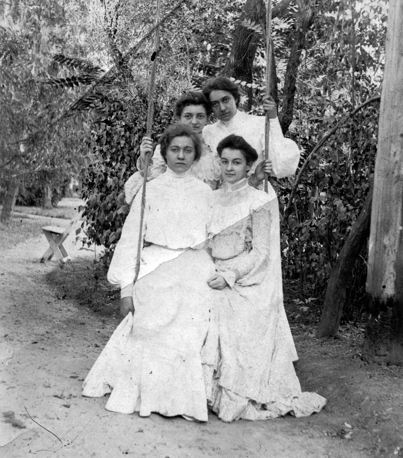 1904, Fortepan, swing, garden, tableau, Fortepan #26059