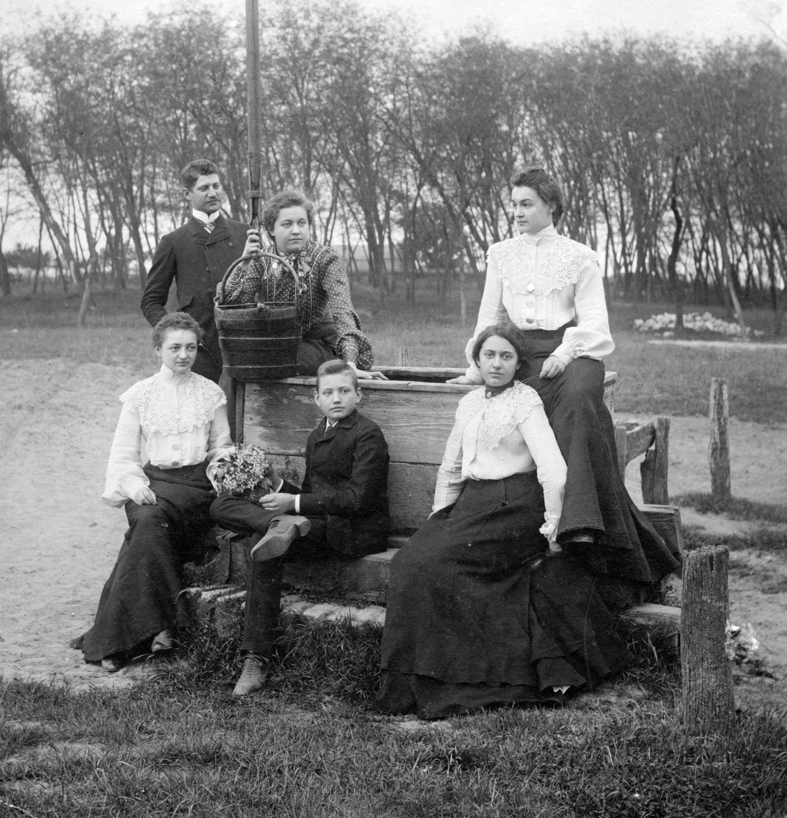 1905, Fortepan, tableau, shadoof, Fortepan #26070