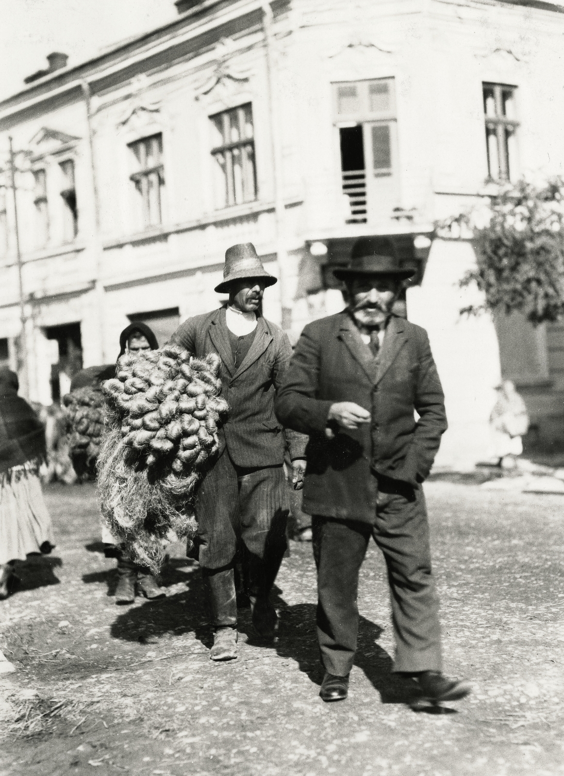 Ukraine, Zoloshiv, (ekkor Złoczów), piac., 1934, UWM Libraries, judaism, hemp processing, Fortepan #260773