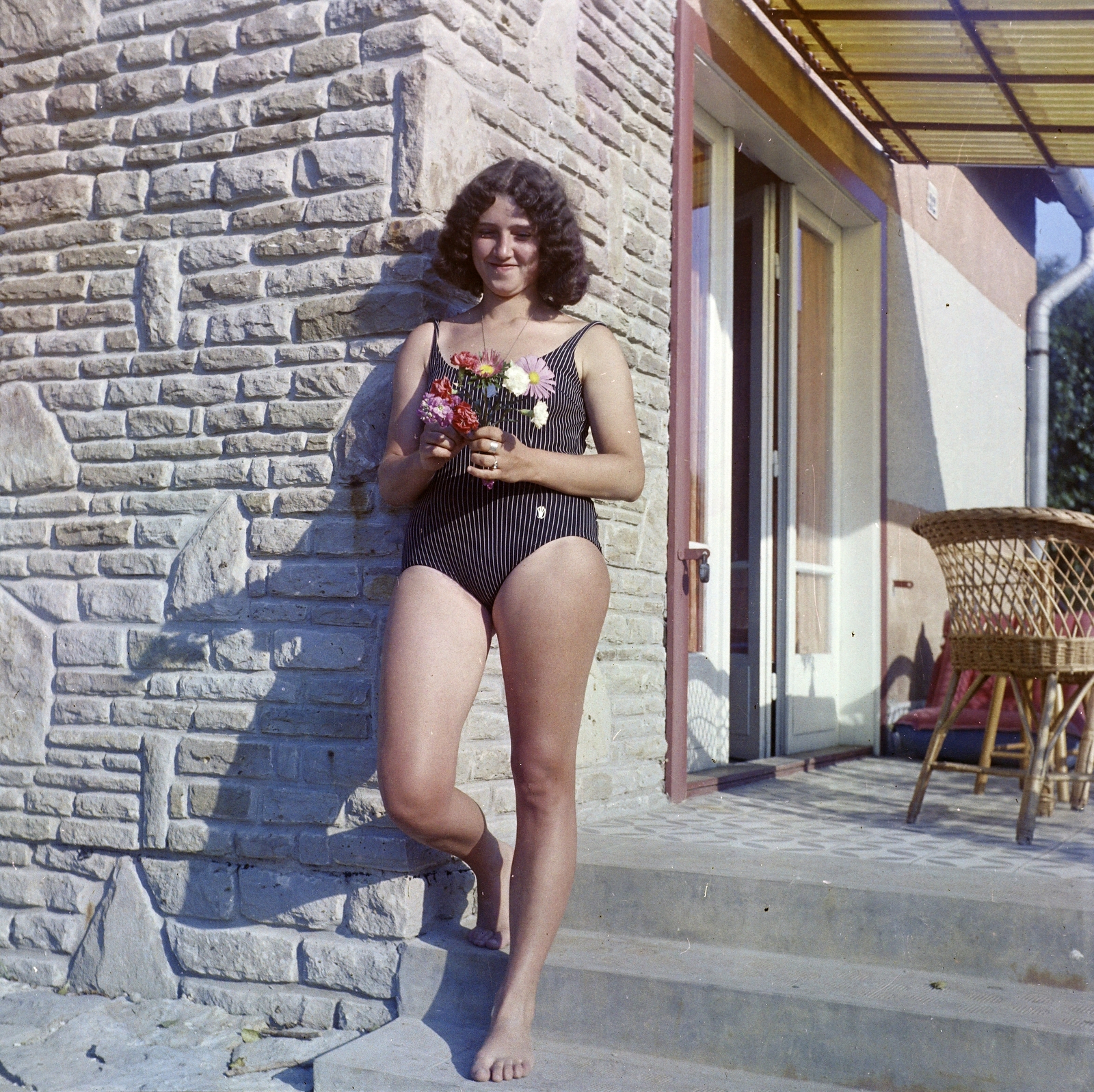 1969, Faragó György, bathing suit, Fortepan #260892