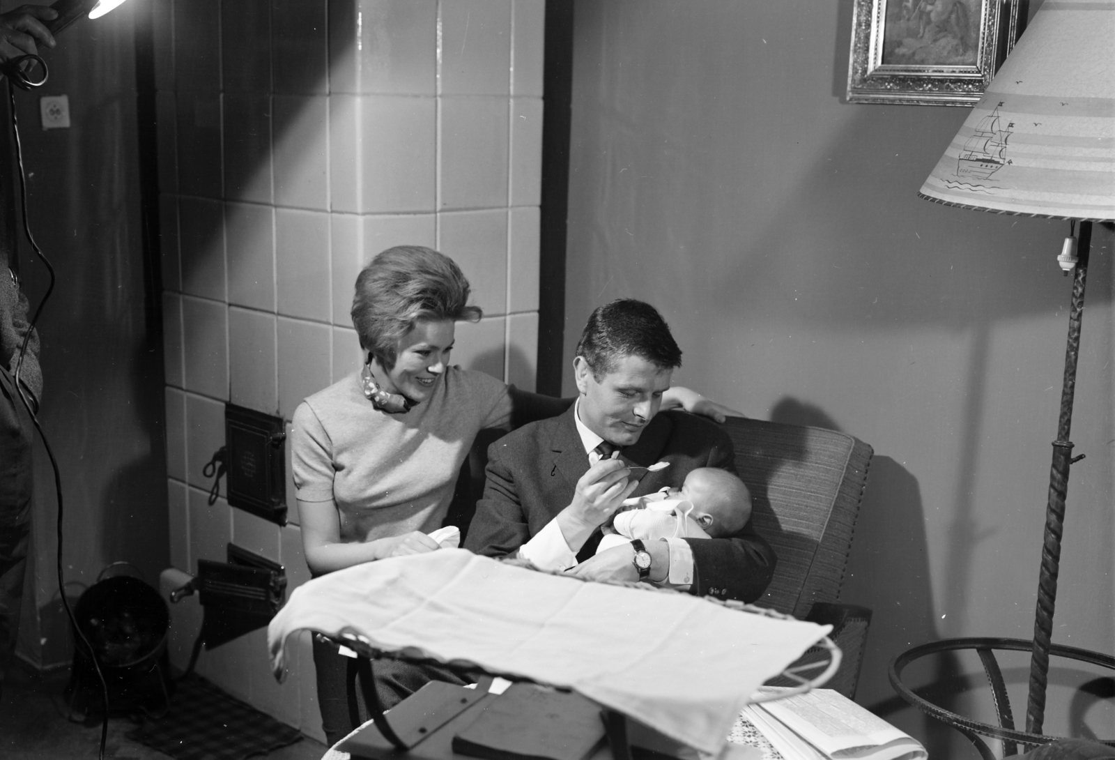1960, Faragó György, mother, newborn, feeding, Fortepan #260910
