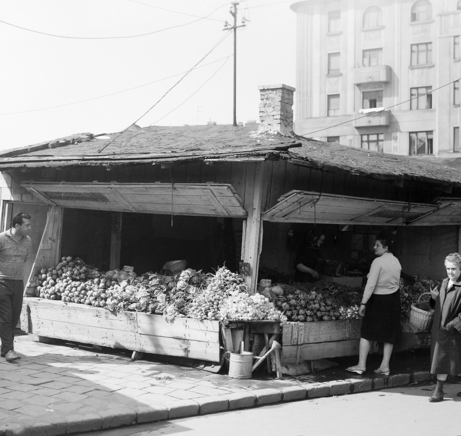 Magyarország, Budapest VIII., Teleki László tér, piac., 1966, Faragó György, Budapest, Fortepan #260993