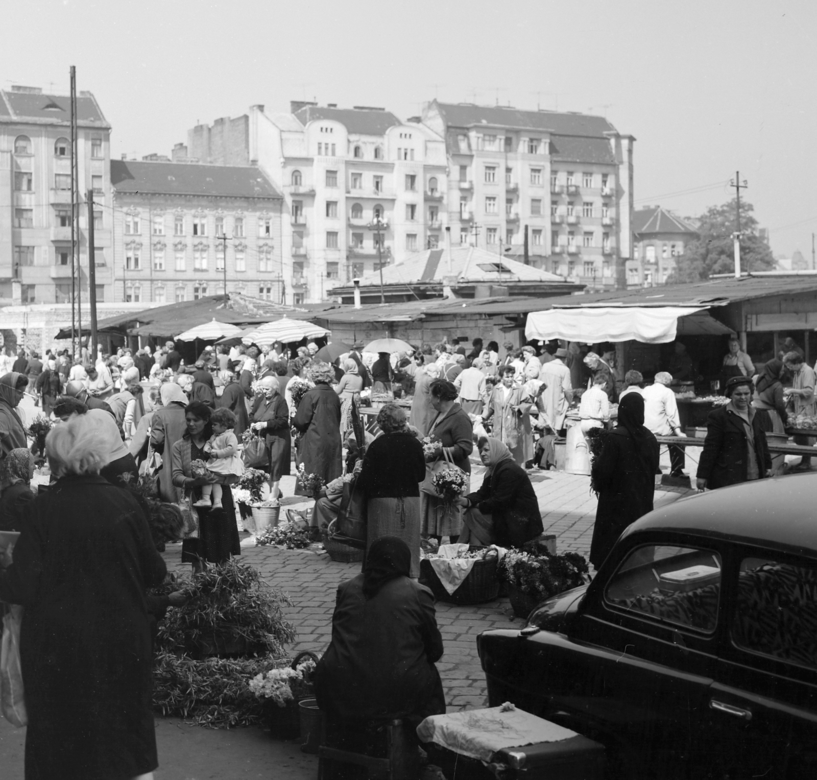 Hungary, Budapest VIII., Teleki László tér, piac., 1966, Faragó György, Budapest, Fortepan #260999