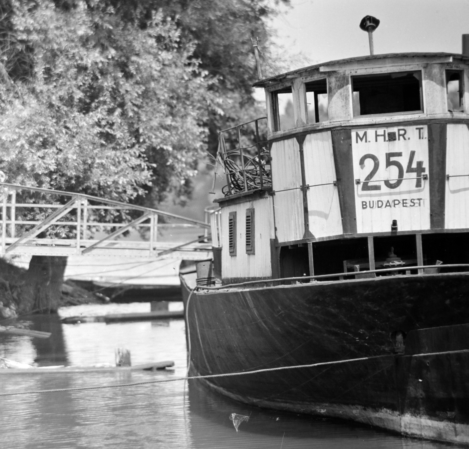 1963, Faragó György, barge, Fortepan #261071