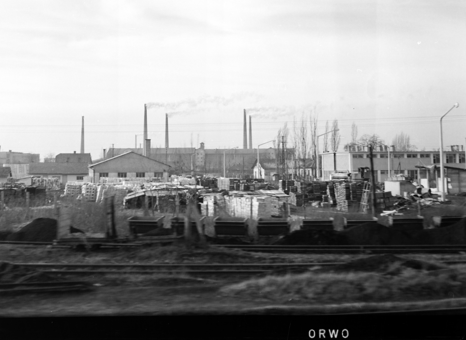 Magyarország, 1968, Faragó György, láda, gyárkémény, csille, Fortepan #261119