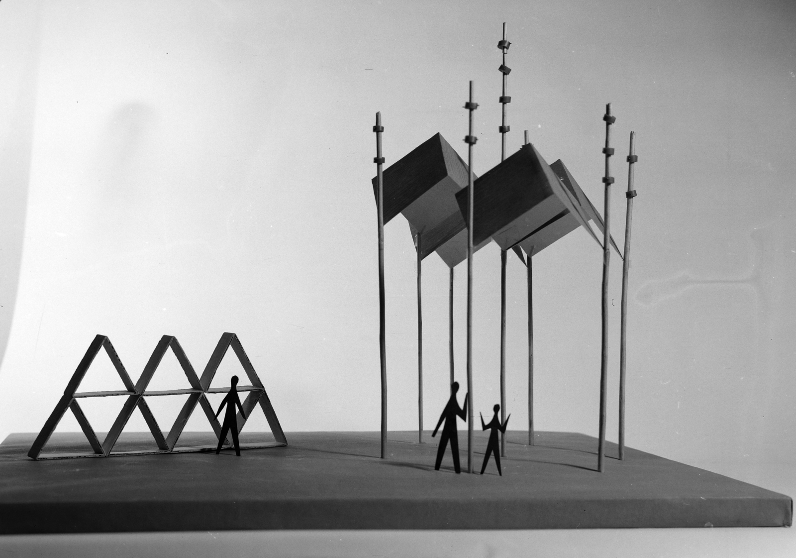 1964, Faragó György, makett, Fortepan #261260