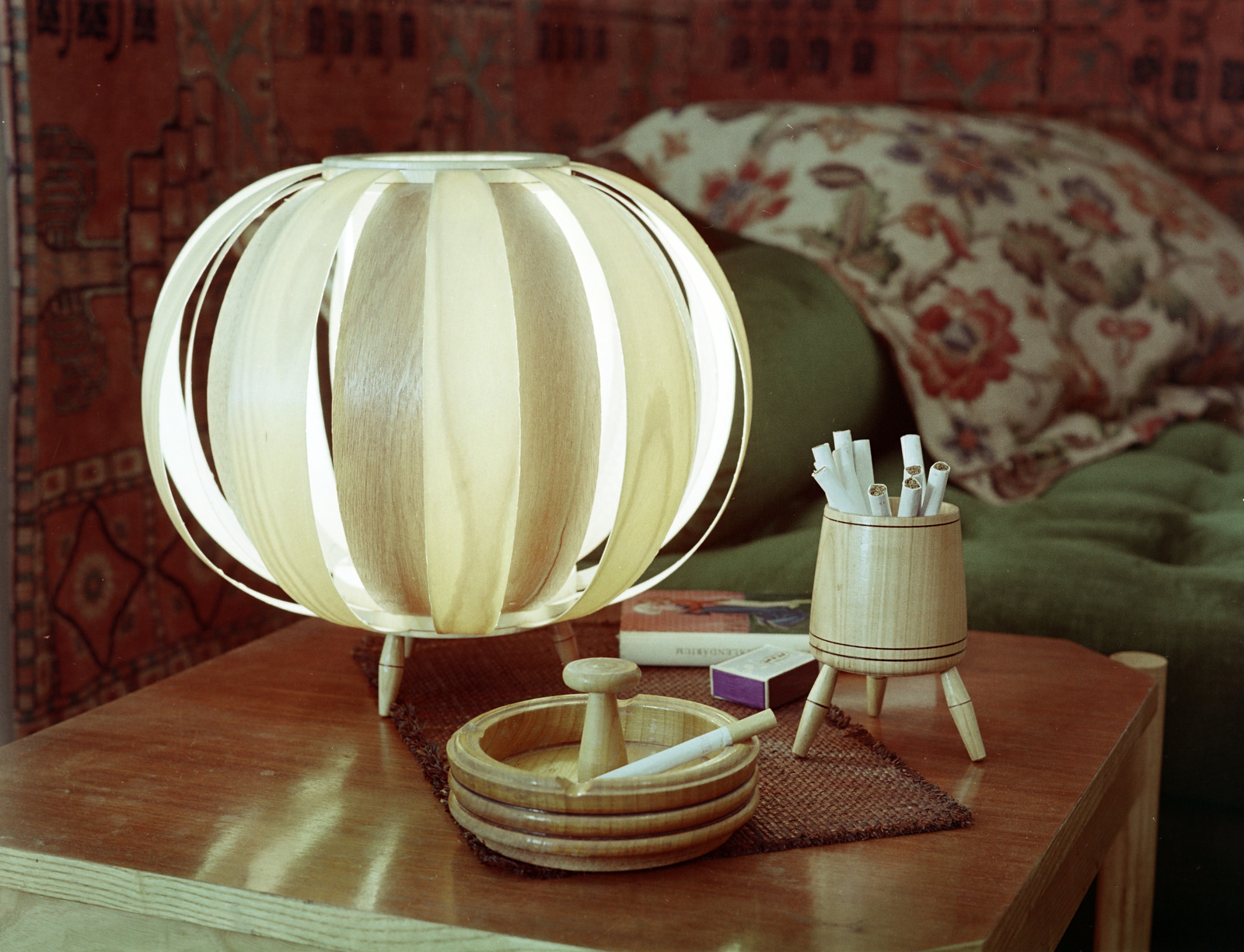 1971, Faragó György, table lamps, colorful, Fortepan #261322