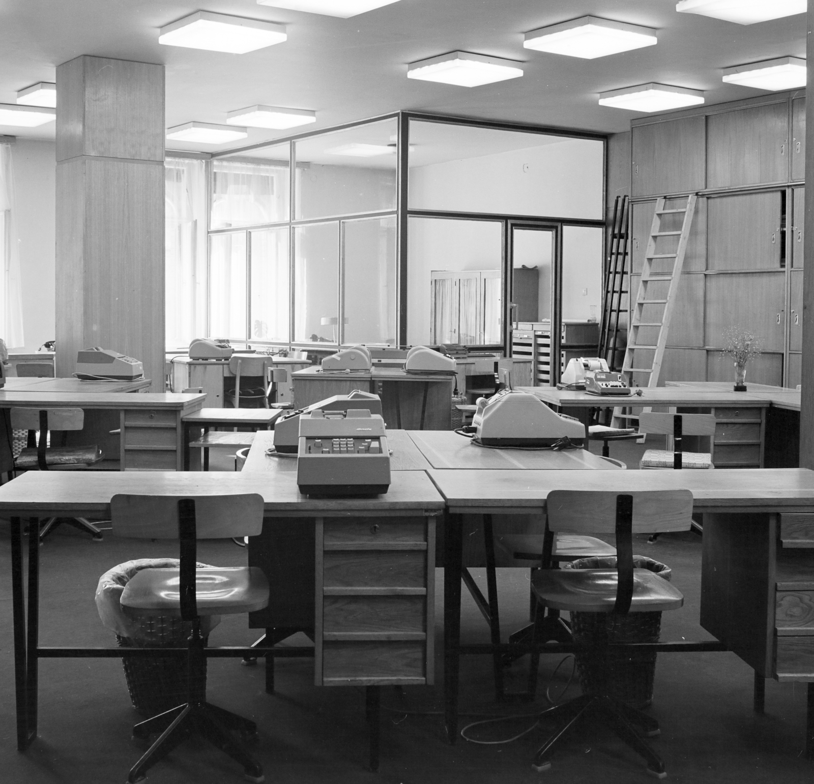 1973, Faragó György, office, office furniture, Fortepan #261352