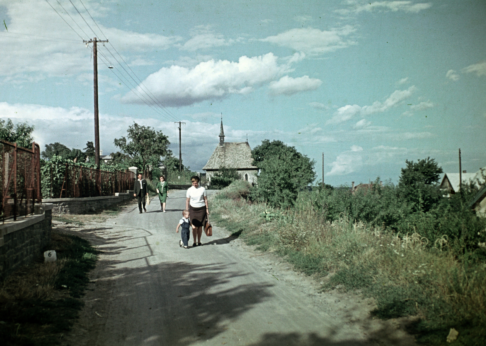 Hungary,Lake Balaton, Badacsonytomaj,Badacsony, Római út, szemben a Szent Donát kápolna., 1962, Faragó György, Fortepan #261516
