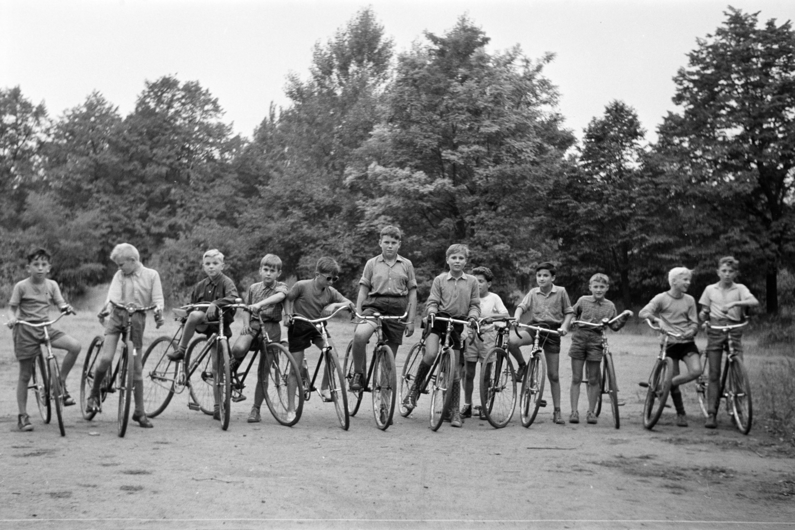 1956, Faragó György, bicycle, boys, Fortepan #261629