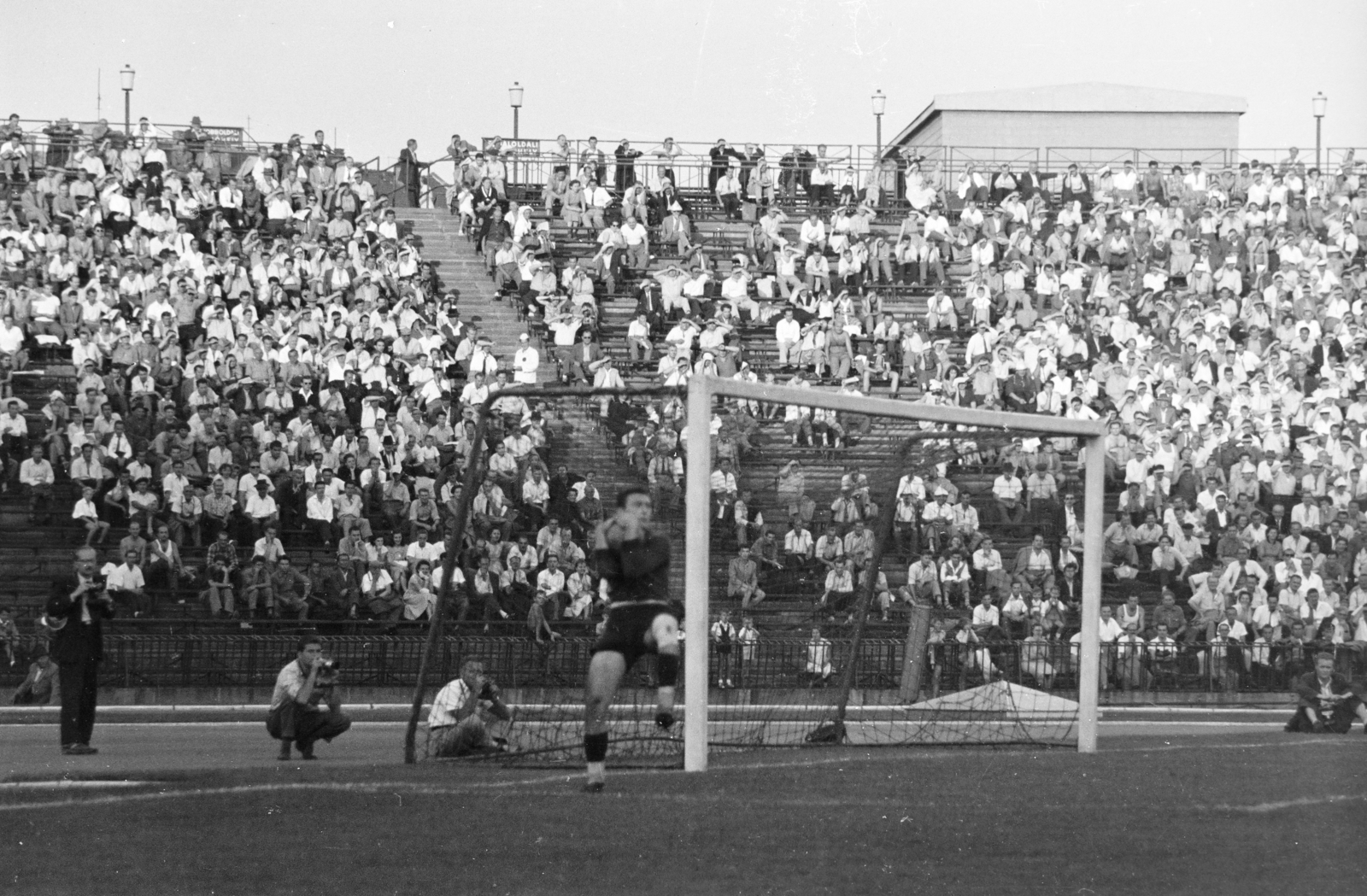1959, Faragó György, audience, football, goalkeeper, Fortepan #261739