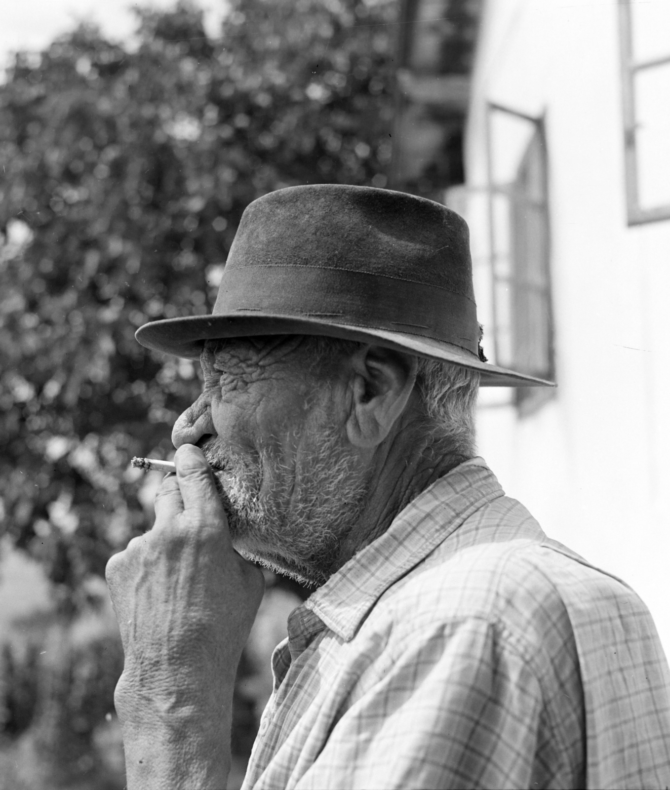 1966, Faragó György, old person, smoking, Fortepan #262032