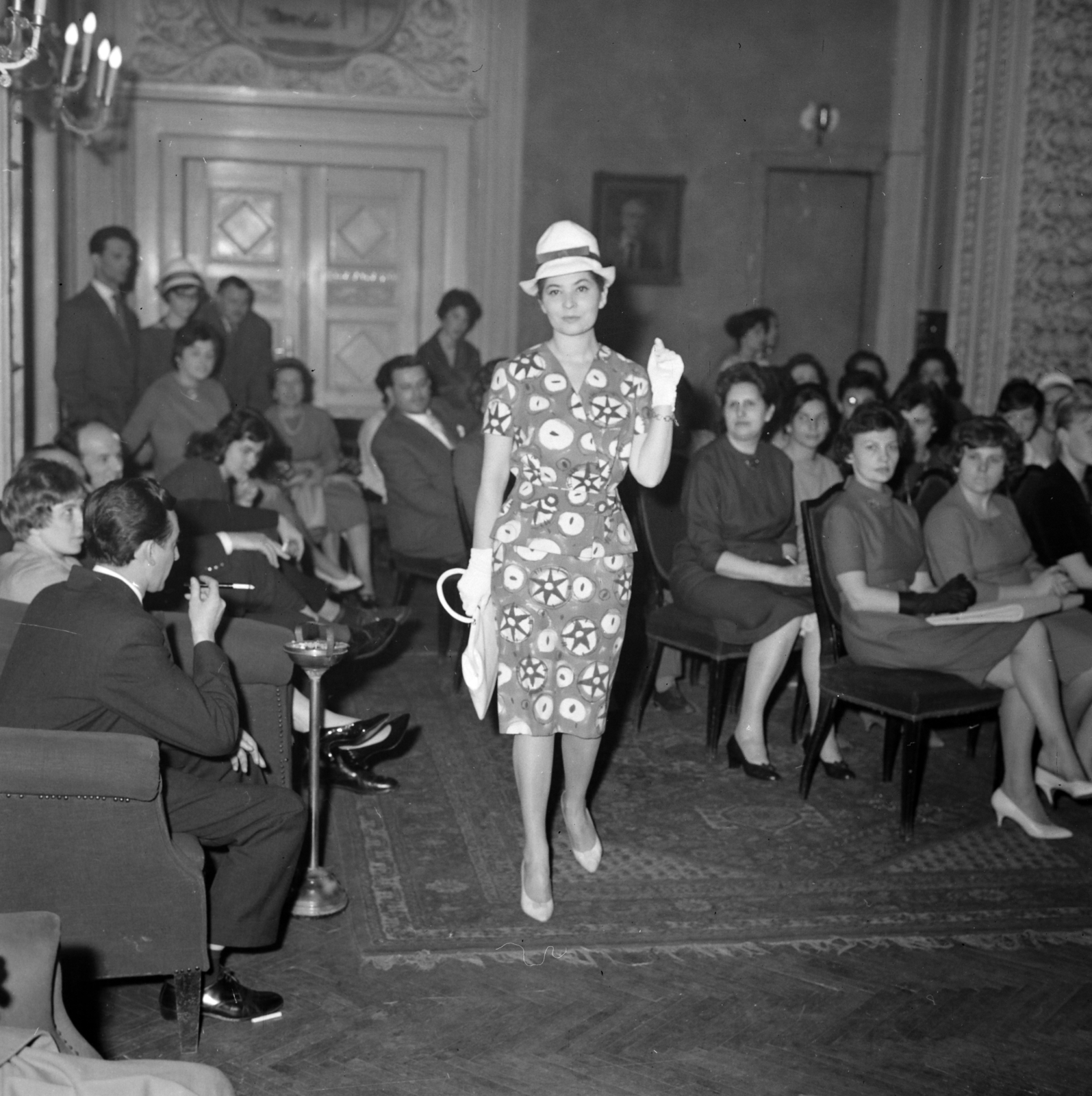 1966, Faragó György, fashion show, Fortepan #262038