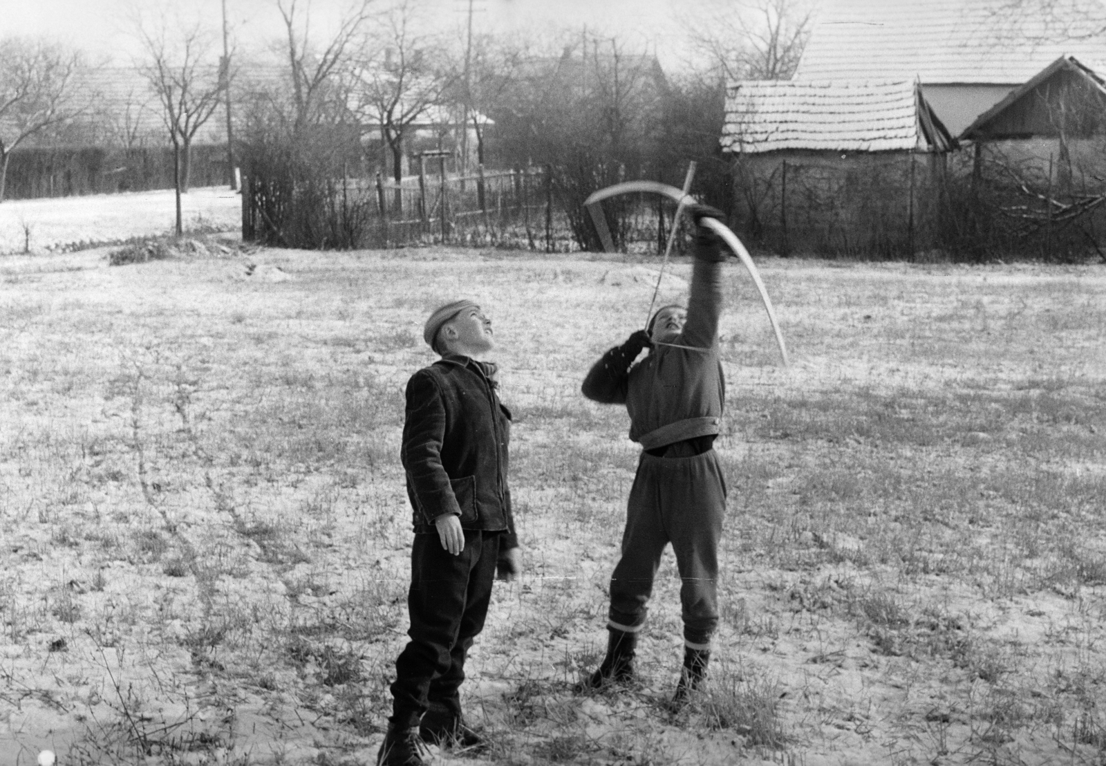 1960, Gyulai Gaál Krisztián, winter, arrow, archery, Fortepan #262167