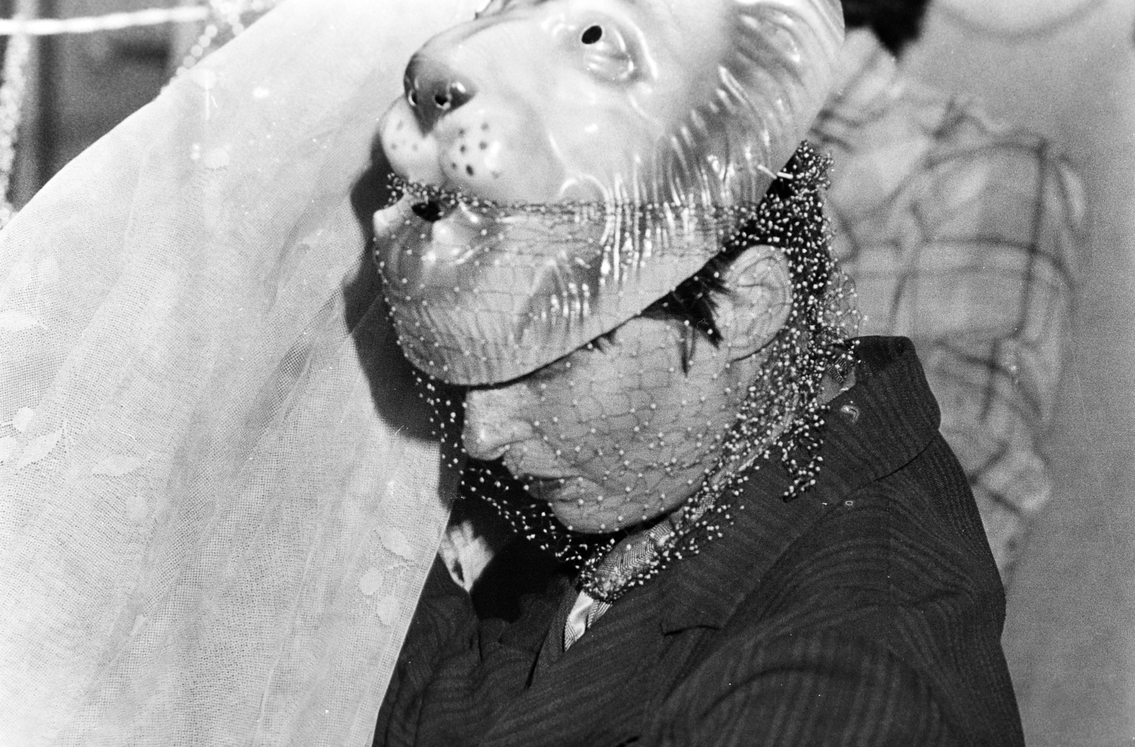 1984, Gyulai Gaál Krisztián, álarc, tüll, Fortepan #262237