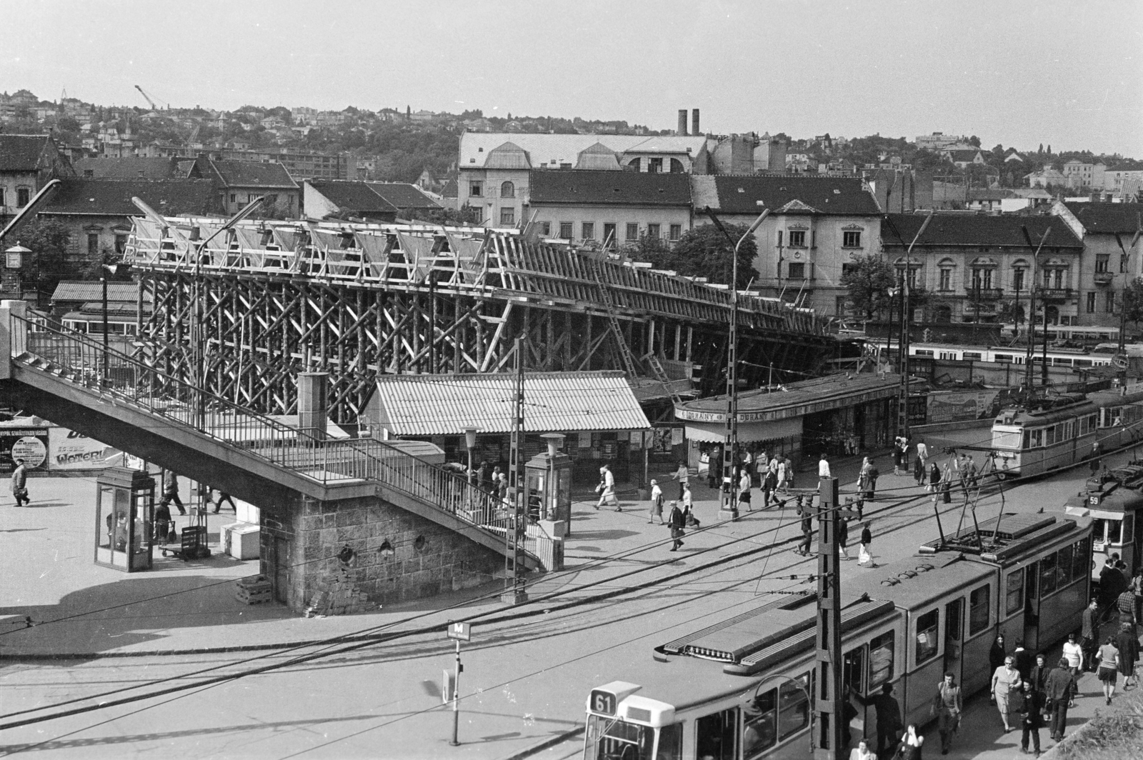 Magyarország, Budapest II., Széll Kálmán (Moszkva) tér, épül a metróállomás csarnoka., 1972, Gyulai Gaál Krisztián, metróépítés, Budapest, Fortepan #262253