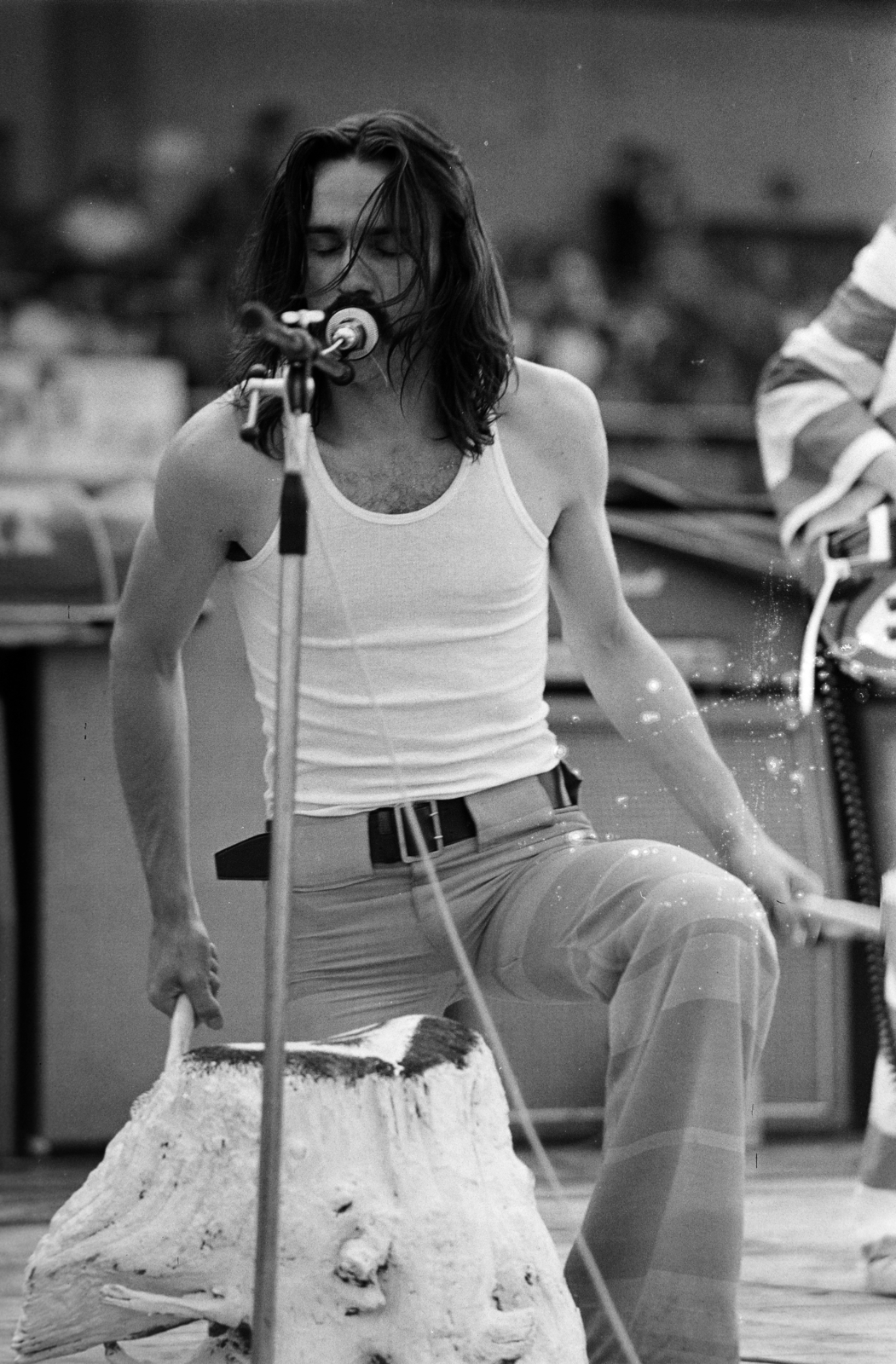 Hungary, Miskolc, DVTK-stadion, Rockfesztivál. Schuster Lóránt., 1973, Gyulai Gaál Krisztián, Fortepan #262612