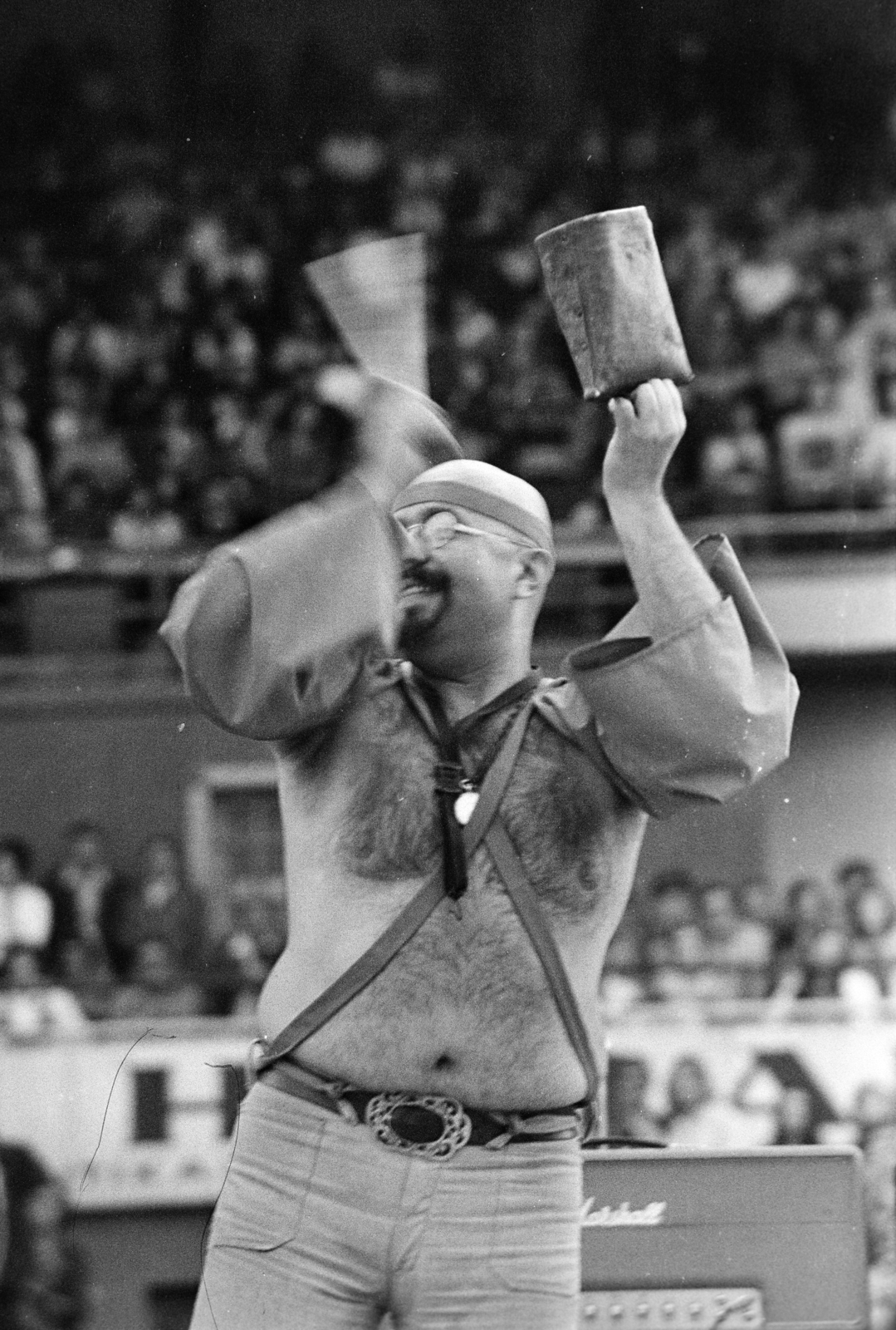 Hungary, Miskolc, DVTK-stadion, Rockfesztivál. Bergendy István., 1973, Gyulai Gaál Krisztián, musician, Fortepan #262639