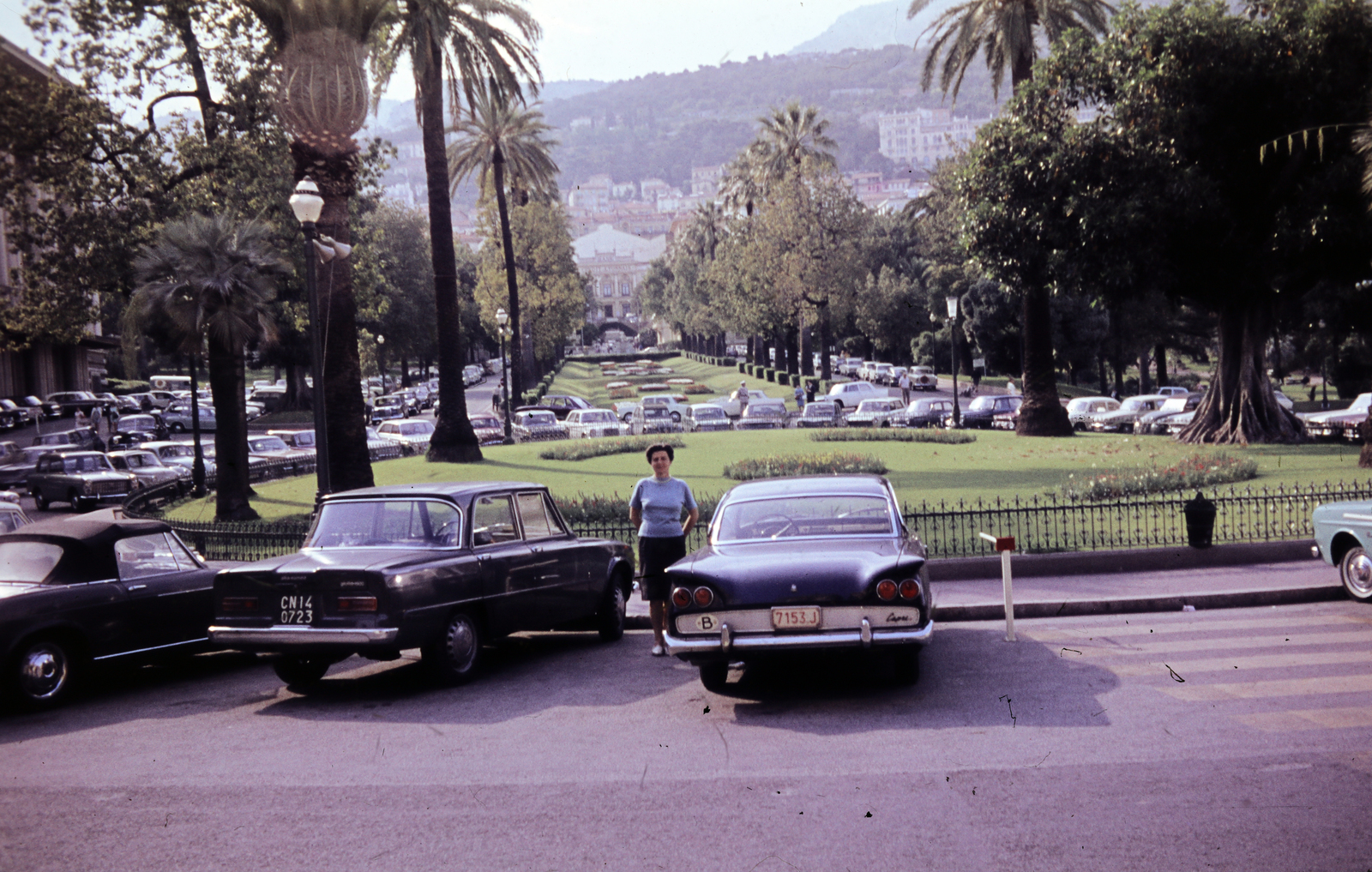 Monaco, Monte-Carlo, Place du Casino, szemben az Allée des Boulingrins., 1967, Iván Zoltán dr., colorful, Fortepan #263016