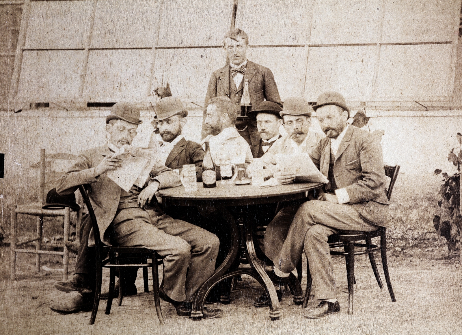 1906, Zichy kúria, Zala, csoportkép, Fortepan #263412
