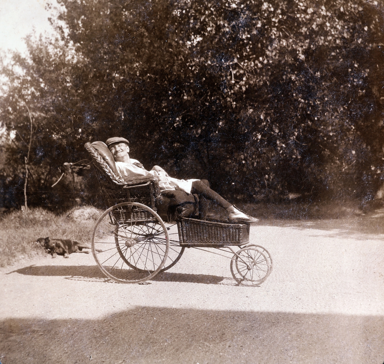 1914, Zichy kúria, Zala, mozgássérült, tolószék, Fortepan #263625
