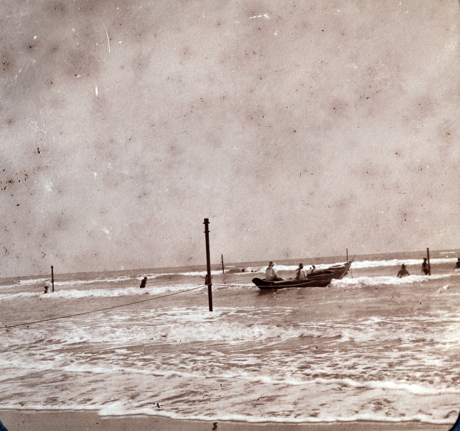 Olaszország, Velence, Lido., 1911, Zichy kúria, Zala, csónak, Fortepan #263642