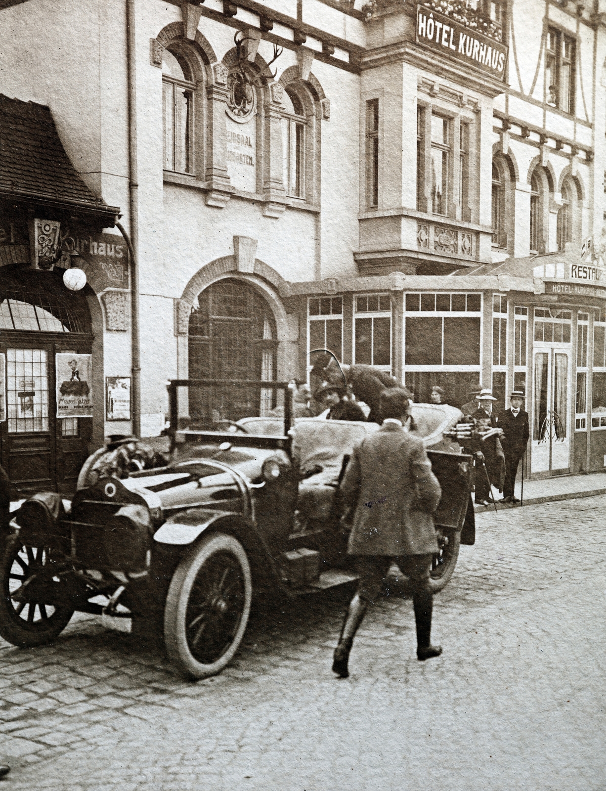 Germany, Dresden, Weisser Hirsch városrész, a Bautzner Landstrasse (később B6-os út) 6., 1906, Zichy kúria, Zala, automobile, Fortepan #263662