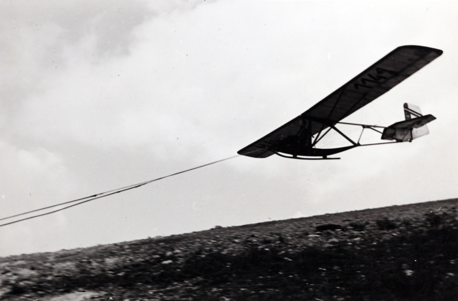Hungary, Hármashatárhegy Airport, Budapest II., 1941, Zichy kúria, Zala, Rubik R-07a Tücsök, sailplane, Budapest, Fortepan #263800