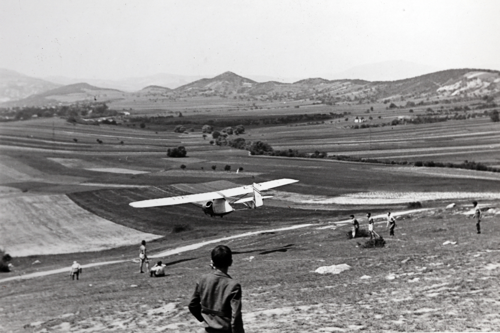 Hungary, Hármashatárhegy Airport, Budapest II., 1941, Zichy kúria, Zala, sailplane, Budapest, Fortepan #263801