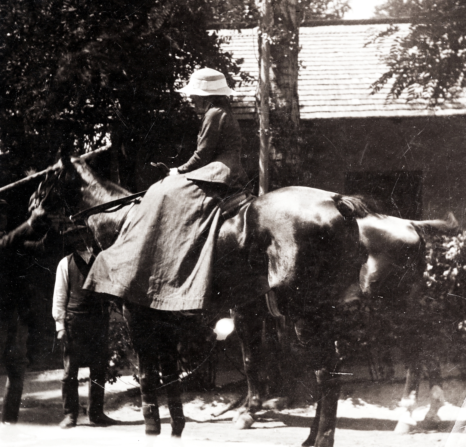 1913, Zichy kúria, Zala, women's saddles, Fortepan #263859