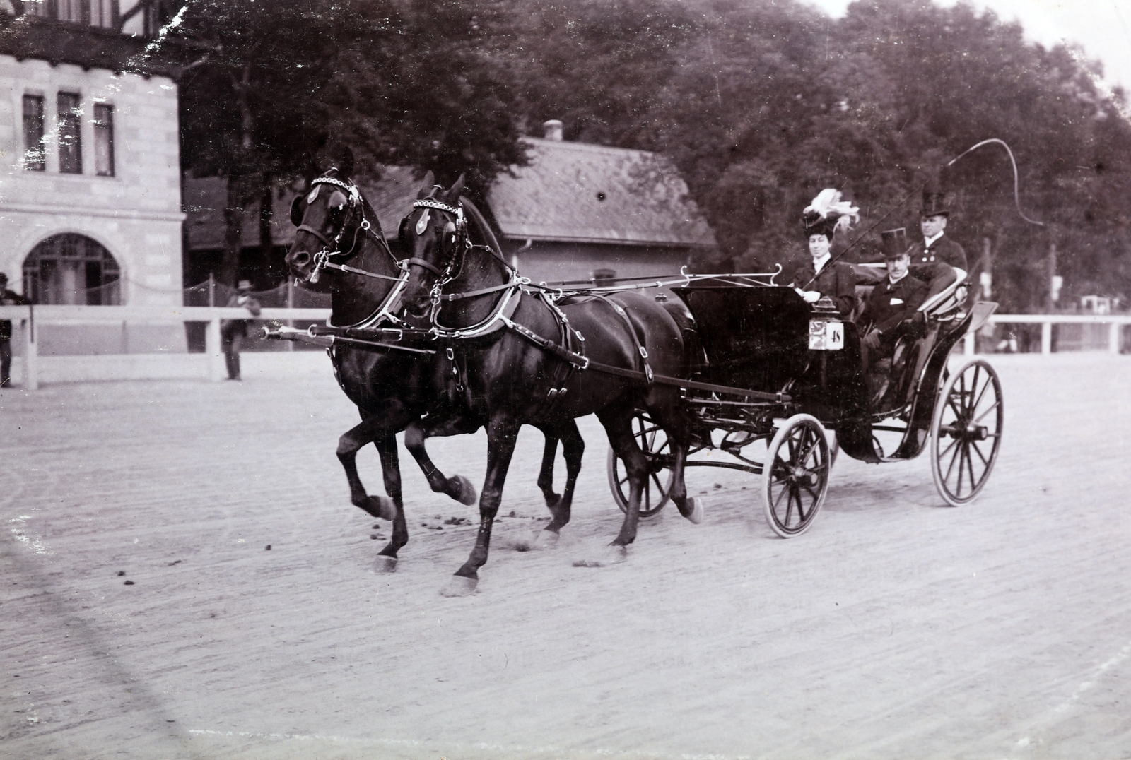 1912, Zichy kúria, Zala, fiáker, Fortepan #263874