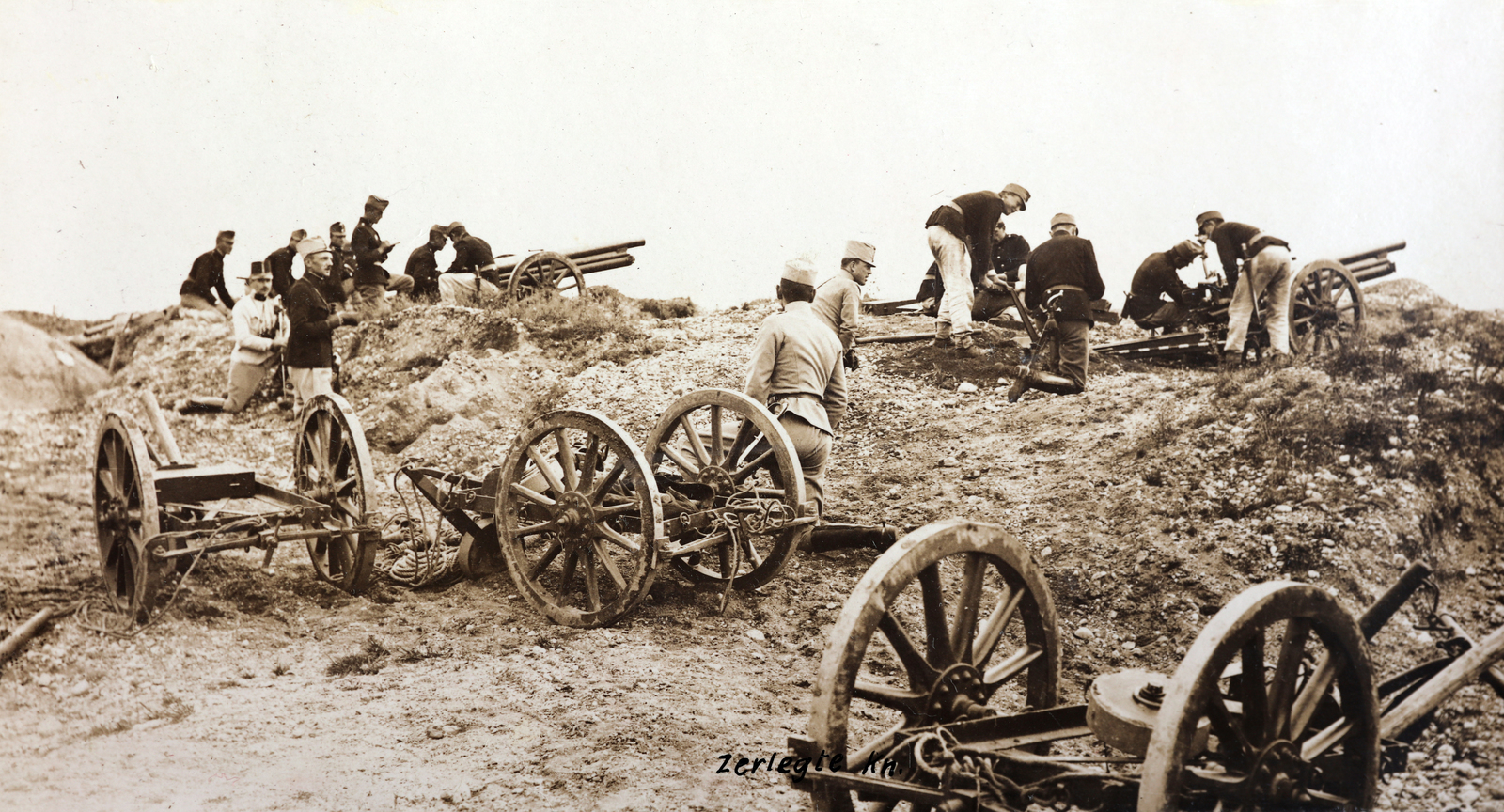 1906, Zichy kúria, Zala, ágyú, löveg, tüzérség, hadgyakorlat, katona, Fortepan #263957