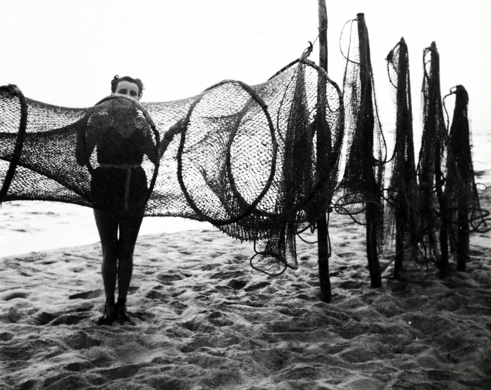 1938, Zichy kúria, Zala, fishing net, fishing, portrait, extinct crafts, Fortepan #263967